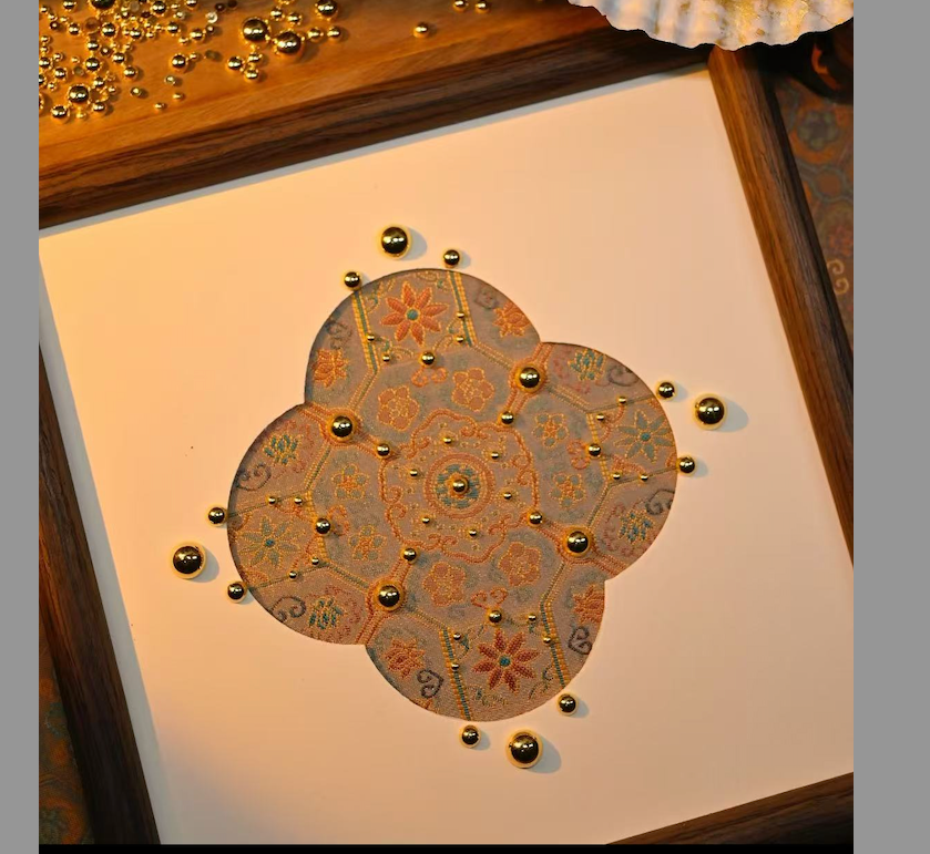Peony flower motif